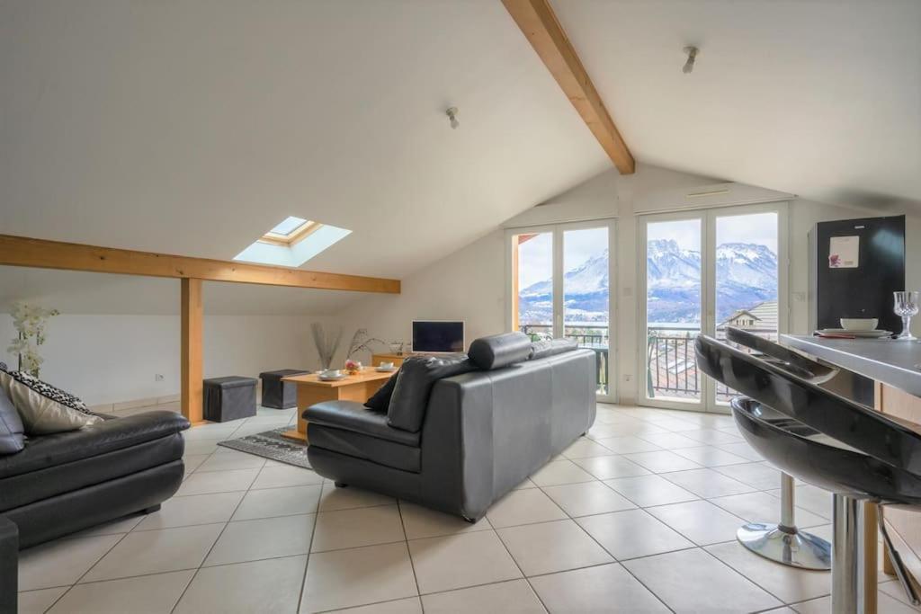 Cabana & Panorama Lac Annecy -Parking & Terrasse Sevrier Ngoại thất bức ảnh