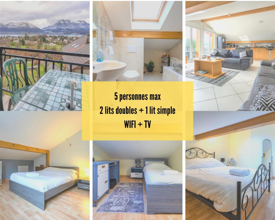 Cabana & Panorama Lac Annecy -Parking & Terrasse Sevrier Ngoại thất bức ảnh